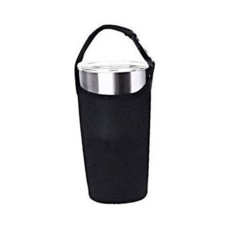 휴대용 텀블러 파우치 버클형 네오플랜 텀블러 파우치 손잡이 보온 보냉, 블랙