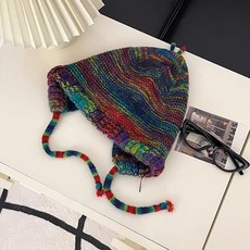 니트 모자 크로스백 겨울 뜨개 벙거지 귀달이 비니백 ehd+86936qQ, 본상품선택, 본상품선택