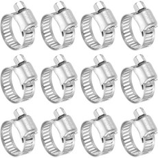 하핑턴 2개 호스 클램프 234 39mm 304 스테인리스 스틸 조절식 웜 기어 정렬 키트 라인 배관 자동차 튜브 기계식, 1/4"-15/32", 25