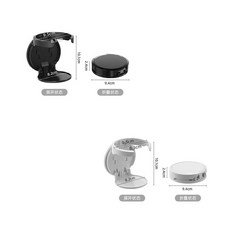 辦公桌桌面置物架 免打孔家用宿舍桌邊杯夾, 1個, 白色+黑色-2個裝,壁掛摺疊杯架