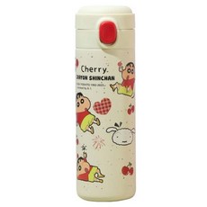 StarR 크레용 신짱 밀크 크림 진공 보온 보냉 텀블러 SC10146, 1개, 450ml, 화이트