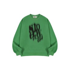 슬로우애시드 블러리 로고 스웨트셔츠 [그린]