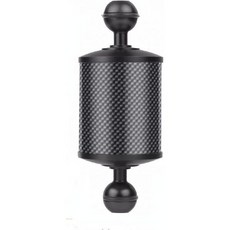 BGNing 업그레이드 60mm 탄소 섬유 부력 부표 수중 팔 5인치 8인치 10인치 12인치 이중 볼 플로팅 암 카메라 트레이 다이빙용 믹스 블랙 레드, 8inch Black, 8inch Black