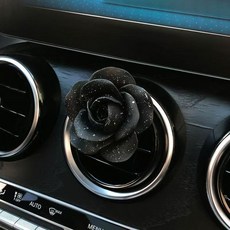 자동차 에어컨 액세서리 나비 장미 자동차 향기 나는 돌, 1개, 흑장미