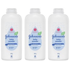 존슨즈 베이비 파우더 클래식 센티드 400g 3팩 콘스트래치 Johnson's Baby Pure Cornstarch Powder 400g, 3개