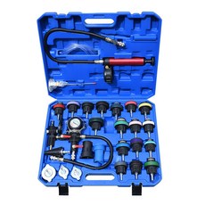 汽車水箱壓力表 水箱測漏儀 防凍液加注器 檢測工具組, 1個, 28件水箱測漏儀（藍色塑盒）, N/A