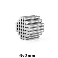 6x2mm 소형 강력한 냉장고 DIY 건물 과학 공예 교육용 디스크 6 2 6x2, 20PCS