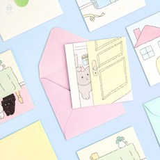 호호마켓 빼꼼냥 카드 월데코, 02 행운냥