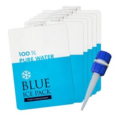포장백서 DIY 물아이스팩 반제품 물주입 15x20 아이스파우치 100매 + 물주입기 포함, 1개