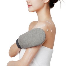 스탠다드엔 2세대 때밀이 타올 때타올 샤워타올, 1세트, 2개입, 하드(시원한 전문가용), 그레이