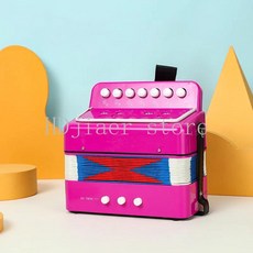 페이판 키 아코디언 학생 초보자용 악기 휴대용 교육용, 1개, 2. 7 key rose red, 기본