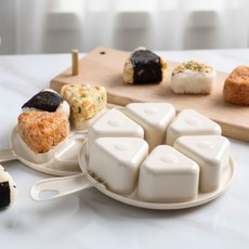 키친9단 국산 삼각김밥 주먹밥 메이커 6구, 1개, 아이보리