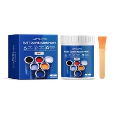 [독일 개발] 1/1+1 초강력 녹 제거제 녹방지 페인트 녹제거 페인트 녹 전환제 페인트 방청도료 스텐 차량 철 금속 도구 증정, 그레이, 300g, 2개