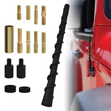 KUQUTIDY 17.8cm(7인치) 짧은 안테나 방수 자동차 고무 나선형 벤딩 안테나 나사 포함 포드 F-150 2009-2025 크라이슬러 200 피아트 500, KUQUTIDY 17.8cm(7인치) 짧은 안테나, 방