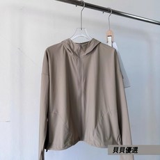 貝貝 瑜伽上衣 運動防曬連帽衫 跑步健身戶外T恤