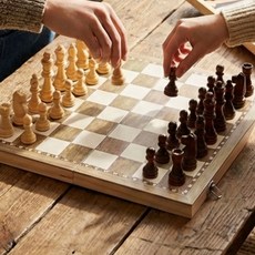 나비닷 접이식 앙면 나무 체스판 XL, 1개