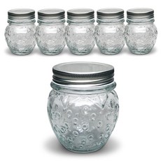 미르코리아 엠글라스 딸기 300 유리 잼병, 300ml, 6개