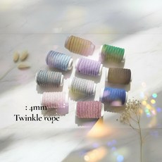 [YT공예] 4mm 트윙클로프 폴리로프끈 /5yd(소분)/국내생산 폴리로프 폴리스트링 /20color, 12.그린, 1개