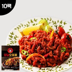 킹닭 양념오돌뼈 300g x 10팩 매콤한 돼지고기 양념 오돌뼈 야식 포차안주, 10개