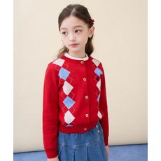 빈폴 키즈 BI615AG026 여아 아가일 카디건 레드 945871