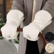 유모차 핸드머프 방한용 워머 손잡이 유모차 방한 장갑 커버 겨울 보온 용품