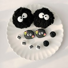 黑炭毛球餅乾洞洞鞋裝飾鞋扣 10件組