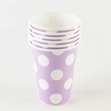 23번 종이컵 7온스 6입 [빅도트 라벤더], 1개