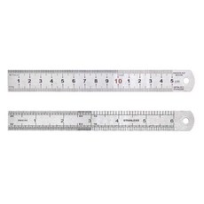 Fixtops 진짜 스테인레스 스틸 반영구 양면 직자 15cm, 1개, 실버