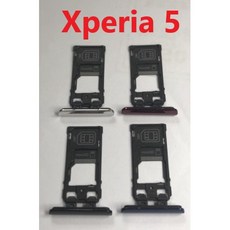 Sony Xperia 5 J9210 X5 SIM卡托 記憶卡槽 卡座, 黑色, 1個