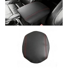 Erivis 가죽 센터 콘솔 커버 2020-2024 2025 포드 익스플로러 암 레스트 커버 패드 자동차 시트 오거나이저 내부 액세서리 중간 콘솔 커버, A-블랙+레드