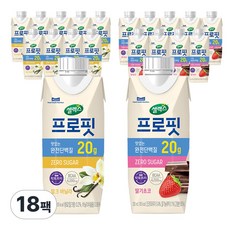 셀렉스 프로핏 음료 밀크바닐라 + 딸기초코, 250ml, 18개
