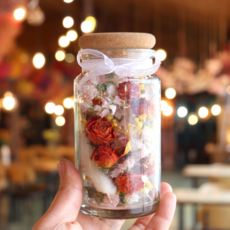 드라이플라워 보틀 인테리어 소품 만들기, 오렌지