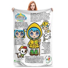 루체 바티칸 마스코트 가톨릭 1. 4 담요 침구 야외 침대보 교회 소파 양털 이불, 160x200cm, 노란색