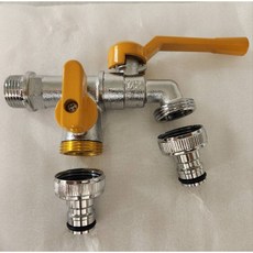 水龍頭多功能一進二出快開銅芯雙用池洗衣機龍頭, 1個, (8)全銅加厚雙龍頭(6分外牙)