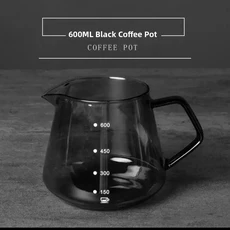 수제 무연 고붕규산 유리 커피포트 스타일 V60 푸어오버 쉐어링, 01 라이트 그레이 600밀리리터