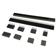 10PCS 1X/2/3/4/5/6/8/10/40 핀 단일 행 직각 암 헤더 2 54MM 피치 스트립 커넥터 소켓 3p/4p/6p/8p/20p/40p, 2P, 여성 삽입