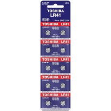 도시바 무수은 버튼 건전지 LR41 10개입 X 1개, 1세트