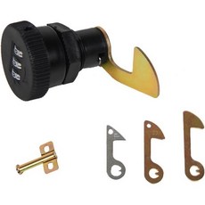 오토바이 트렁크 잠금장치 교체용 4가지 크기 교체 가능한 후크 비밀번호 잠금 스쿠터 후면 뚜껑 도어 실린더 전기 저장 수하물 및 액세서리, B-bent hook & 3 straight hooks