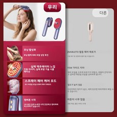모발 흡수를 촉진하고 머리 피로를 품질을 향상시키는 진동 스프레이 마사지 빗, 01 보라색