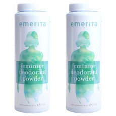 어메리따 여성용 데오도란트 파우더, 115g, 2개