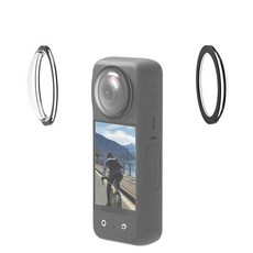 Insta360 X3용 렌즈 가드 PC 보호 커버 스티키 듀얼 프로텍터 케이스 액션 카메라 액세서리 투명 투명 더블 가드 2개 224291, Insta360 X3용 렌즈 가드, PC 보호 커버,
