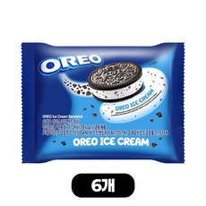쿠키 샌드 아이스크림 오레오 아이스크림 샌드위치, 6개, 110ml