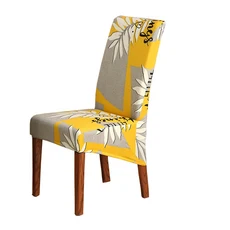 다이닝룸용 대형 의자 커버 하이백 다이닝 체어용 기하학적 슬립커버 부드러운 스트레치 세탁 가능 탈착, 02 M (45-60CM), color 18, 1개