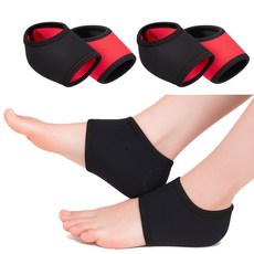 컴포트데이 발 뒷꿈치 패드 보습 충격흡수 쿠션패드 뒤꿈치 보호대, 남성용 L, 1개, 블랙 2개