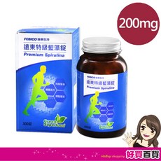 遠東生技 特級藍藻200mgx300錠/瓶 螺旋藻, 1個, 1瓶