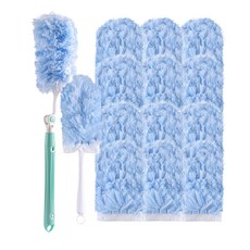 하비비 양면 정전기 먼지털이 길이조절 핸들2 + 리필12개 세트, 1개