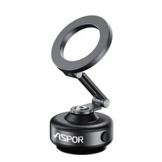 ASPOR 第三代專利雙向吸附旋轉摺疊手機支架 X94，多角度調整，穩固支撐，輕巧便攜, 黑色, 1套