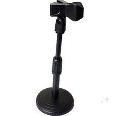 음성 녹취 장비 집게 고정 방식 높이 조절 가능 원형 받침 책상 위 마이크 거치대, 1개