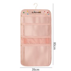 高品質衣櫃收納掛袋：家用內衣襪子儲物袋，多功能懸掛式整理袋，宿舍必備, 多巴胺四層粉色