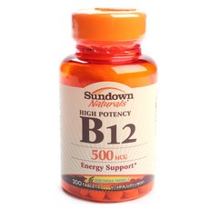 Sundown Naturals 維生素B12錠 500mcg, 1個, 200 件